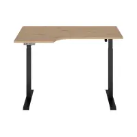 Escritorio de esquina con regulación eléctrica Space Office 140 cm izquierdo roble artisan