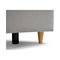 Sofá de tres plazas Sun con función de cama y contenedor gris