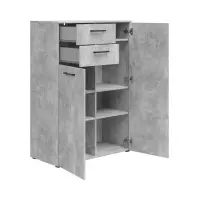 Комод MultiDo 80 см с 2 дверцами и 2 ящиками светлый ателье