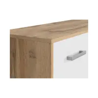 Cómoda Matos 119 cm con 3 puertas y un cajón roble wotan/blanco