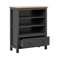 Estantería Hesen 101 cm con cajón y 3 estantes grafito