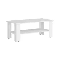 Mesa de centro Nepo Plus 115x56 con estante blanca