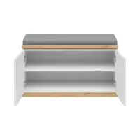 Zapatero Yamael 85 cm con asiento blanco