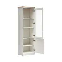Vitrina Frija 63 cm con 2 puertas pino andersen blanco