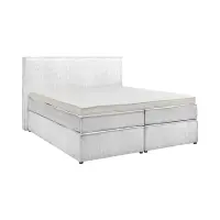 Cama continental Lion 160x200 gris chenilla