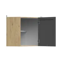 Armario de cocina superior Junona Line 60 cm rinconero izquierdo/derecho roble bernstein/grafito