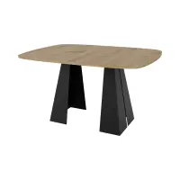 Mesa extensible Dango 100-176/76 roble artisan negro