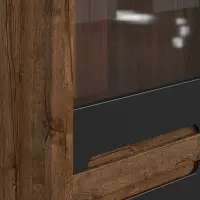 Vitrina Ruso 69 cm con 2 puertas roble april/negro mate