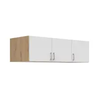 Altillo para armario Brando 136 cm con 3 puertas roble artisan/blanco