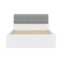 Funda tapizada para cama Tetrix 140 cm gris