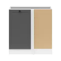 Mueble de cocina bajo de rincón Junona Line derecho grafito ocupa rincón 100x60 cm