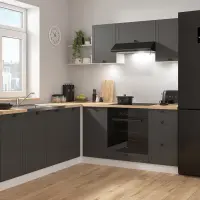 Conjunto de cocina de esquina Junona Line 200x220 grafito sin encimera