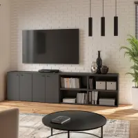 Armario System 64 con 2 puertas grafito