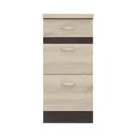 Armario de cocina inferior Junona Line 40 cm con cajones roble sonoma con encimera