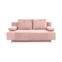 Sofá cama de tres plazas Leon con arcón rosa