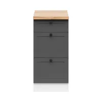 Mueble de cocina inferior Junona Line 40 cm con cajones grafito con encimera