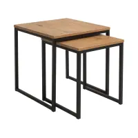 Set de dos mesas de centro Aroz 40/50 cm roble lancelot