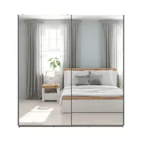 Szafa przesuwna Tetrix 183 cm z lustrem kaszmir