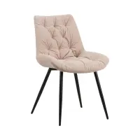 Silla tapizada Claudio de pana rosa claro