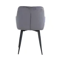 Стул мягкий Nicolas из бархата серый
