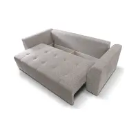 Sofá de tres plazas Royal IV convertible con arcón tejido trenzado beige