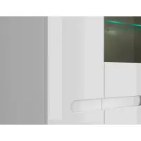 Vitrina Azteca Trio 90 cm con 2 puertas blanco brillo