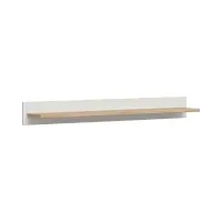 Estante de pared Loksa 143 cm pino andersen blanco/roble grandson