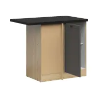 Armario de cocina inferior de esquina Junona Line izquierdo grafito con encimera ocupa el rincón 100x60 cm