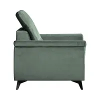 Sillón Doria de terciopelo verde