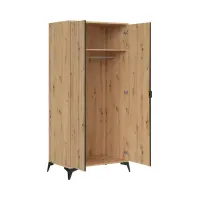 Armario de dos puertas Lamea 90 cm roble artisan