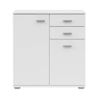 Cómoda Noeda 71 cm con 2 puertas y 2 cajones blanca