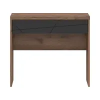 Tocador Forn 39 cm con cajón roble delano oscuro/negro mate