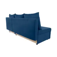 Sofá rinconera universal Laro convertible con arcón azul marino