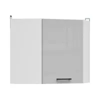 Armario de cocina superior Junona Line 60 cm de rincón izquierda/derecha gris claro brillo
