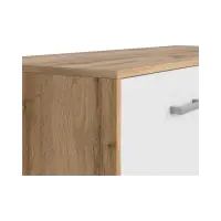 Mueble RTV Matos 118 cm con puertas y estante roble wotan/blanco