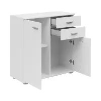 Cómoda Noeda 71 cm con 2 puertas y 2 cajones blanca