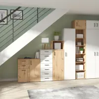 Estantería MultiDo 45 cm con puertas atelier claro