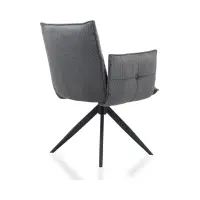 Silla tapizada Coco giratoria de pana antracita