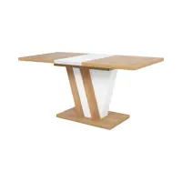 Mesa extensible Zatar 125/170x75 roble wotan/blanco