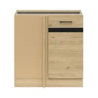 Mueble de cocina bajo de esquina Junona Line izquierdo roble bernstein ocupa esquina 100x60 cm