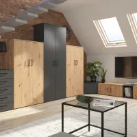 Cómoda MultiDo 80 cm con 2 puertas y 2 cajones atelier claro