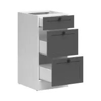 Armario de cocina bajo Junona Line 40 cm con cajones grafito