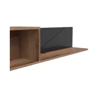 Estante de pared Forn 156 cm roble delano oscuro/negro