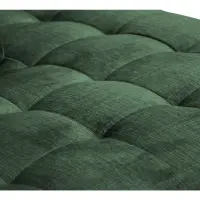 Sofá de esquina derecho Aragon convertible con reposacabezas y asiento ajustable verde