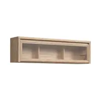 Vitrina colgante Kaspian 144 cm con puertas roble sonoma