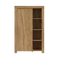 Estantería Holten 98 cm con puertas y 4 estantes roble waterford