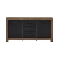 Cómoda Balin 160 cm con 2 puertas y 3 cajones roble monastery/roble negro