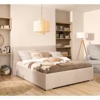 Cama tapizada Cosala III 160x200 beige