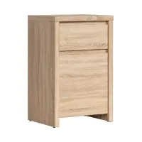 Cómoda Kaspian 49 cm con puerta y cajón roble sonoma
