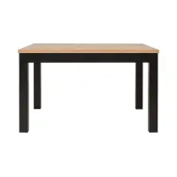 Mesa extensible Maren 130/180x90 roble wotan/negro